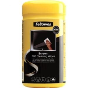Dispensador de 100 Toallitas Fellowes 9183101 para Limpieza de Ecrãs/ Pack de 6 Unidades