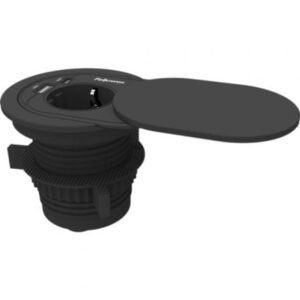 Toma Ficha Empotrable 1 Toma de Corriente/ 1 USB Tipo-C/ 1 USB/ Preto