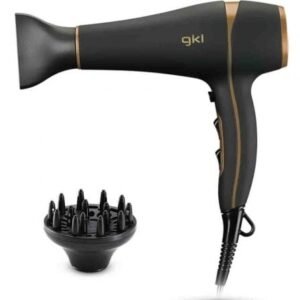 Secador GKL Onyx 2200/ 2200W/ Iónico/ Preto y Dourado