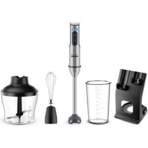 Batidora de mano Grunkel BM-2000SET/ 2000W/ Capacidade 0.8L/ Incluye Vaso, Picadora, Varilla y Soporte