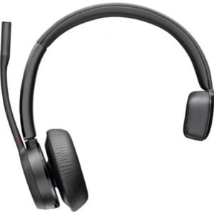 Auricular Sem fios Poly Voyager 4310 + Adaptador BT700 + Base de Carga/ con Microfone/ Bluetooth/ Preto