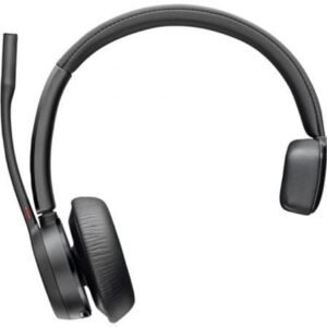 Auricular Sem fios Poly Voyager 4310 para Microsoft Teams + Adaptador BT700/ con Microfone/ Bluetooth/ Preto