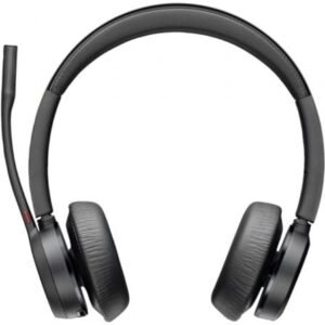 Auscultadores Sem fioss Poly Voyager 4320 UC + Adaptador BT700 + Base de Carga/ con Microfone/ Bluetooth/ Pretos