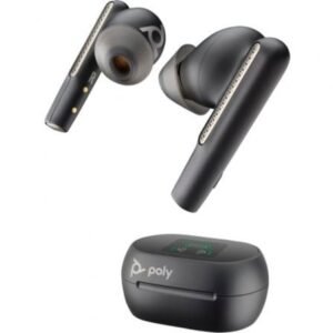 Auscultadores Bluetooth Poly Voyager Free 60+ UC M con estuche de carga + Adaptador BT700/ Autonomía 10h/ Pretos