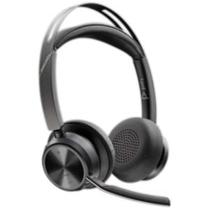 Auscultadores Sem fioss PolyVoyager Focus 2 USB-C-C + Adaptador USB-C/A/ con Microfone/ Bluetooth/ Pretos