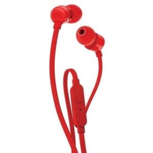Auscultadores Intrauditivos JBL T110/ con Microfone/ Jack 3.5/ Vermelhos