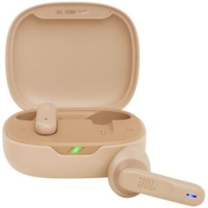 Auscultadores Bluetooth JBL Vibe Flex con estuche de carga/ Autonomía 8h/ Beige