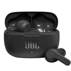 Auscultadores Bluetooth JBL Wave 200TWS con estuche de carga/ Autonomía 5h/ Pretos