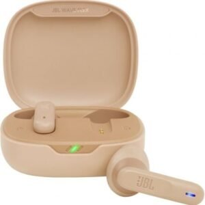 Auscultadores Bluetooth JBL Wave Flex con estuche de carga/ Autonomía 8h/ Beige