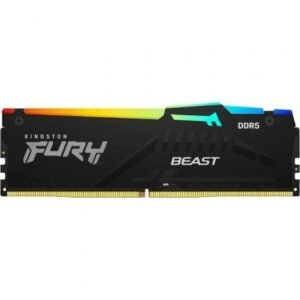 Memória RAM Kingston FURY Beast RGB 8GB/ DDR5/ 6000MHz/ 1.35V/ CL36/ DIMM