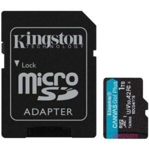 Placa de Memória Kingston CANVAS Go! Plus 1TB microSD XC con Adaptador/ Clase 10/ 200MBs