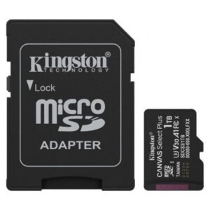 Placa de Memória Kingston CANVAS Select Plus 1TB microSD XC con Adaptador/ Clase 10/ 150MBs