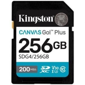Placa de Memória Kingston CANVAS Go! Plus 256GB SD XC/ Clase 10/ 200MBs