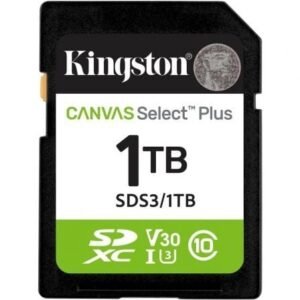 Placa de Memória Kingston CANVAS Select Plus 1TB SD XC/ Clase 10/ 150MBs