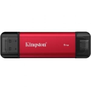 Disco Externo SSD Kingston Dual Portable SSD 1TB/ USB Tipo-C y USB 3.2/ Vermelho