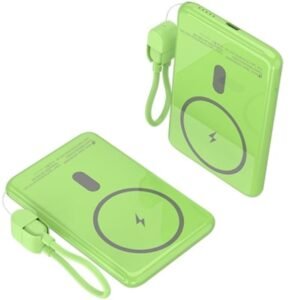 Powerbank 5000mAh Leotec LEPOWW20W5G/ 20W/ Wireless/ Verde/ Incluye Cabo USB Tipo-C