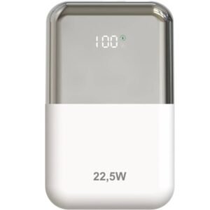 Powerbank 10000mAh Leotec LEPOW22W10WS/ 22.5W/ Branco y Plata/ Incluye Cabo USB Tipo-C
