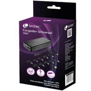 Carregador de Portátil Leotec Home/ 90W/ Automático/ 12 Conectores/ Voltaje 15-20V