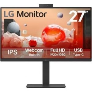 Monitor Profesional LG 27BA850-B 27"/ Full HD/ Webcam/ Multimedia/ Regulable en altura/ Preto