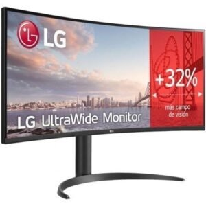 Monitor Profesional Ultrapanorámico Curvo LG 34WR55QK-B 34"/ WQHD/ Regulable en altura/ Preto