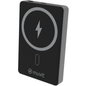 Powerbank 10000mAh Muvit For Change MCCHP0010/ 20W/ Wireless/ Preta/ Incluye Cabo USB Tipo-C