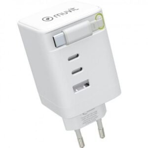 Carregador de Pared Muvit For Change MCACC0050/ 1xUSB/ 2xUSB Tipo-C/ 100W