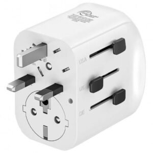 Carregador de Pared Universal Muvit For Change MCADP0006/ Toma de Corriente Universal/ 1xUSB Tipo-C/ 2xUSB/ 15W