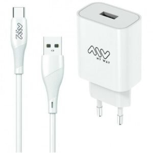 Carregador de Pared Myway MYWEPAK0002/ 1xUSB + Cabo USB Tipo-C/ 15W