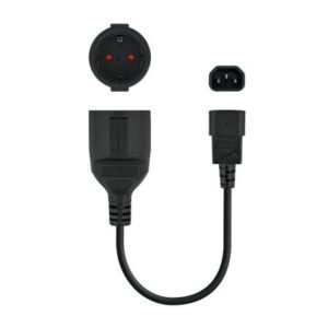 Adaptador Alimentación Nanocable 10.22.0901/ C14 Macho - CEE7 Hembra/ 25cm/ Preto