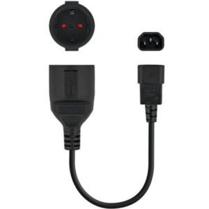 Adaptador Alimentación Nanocable 10.22.0902/ C14 Macho - CEE7 Hembra/ 50cm/ Preto