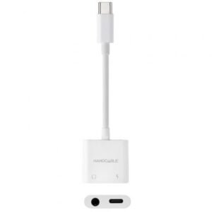 Adaptador Audio Nanocable 10.24.1206/ USB Tipo-C Macho - Jack 3.5 Hembra/ USB Tipo-C Hembra/ Branco