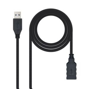 Cabo Alargador USB 3.0 Nanocable 10.01.0902-BK/ USB Macho - USB Hembra/ 2m/ Preto