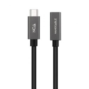 Cabo Alargador USB 3.2 Nanocable 10.01.4400/ USB Tipo-C Macho - USB Tipo-C Hembra/ 50cm/ Preto