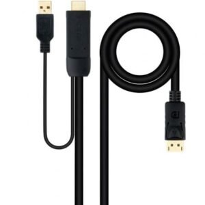 Cabo Conversor Nanocable 10.15.4352/ HDMI Macho - DisplayPort Macho/ 1.8m/ Preto