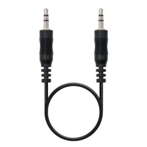 Cabo Estéreo Nanocable 10.24.0100/ Jack 3.5 Macho - Jack 3.5 Macho/ 30cm/ Preto
