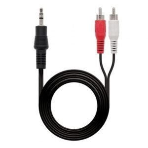 Cabo Estéreo Nanocable 10.24.0310/ Jack 3.5 Macho - 2x RCA Macho/ 10m/ Preto