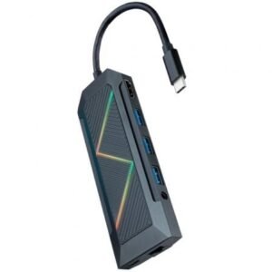 Docking USB Tipo-C Nanocable 10.16.0901/ 3xUSB/ 1xUSB Tipo-C PD/ 1xHDMI/ 1xRJ45/ 1xLector Placas SD TF/ Audio