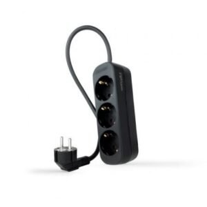 Regleta Nanocable 10.38.0003-NS-BK/ 3 Tomas de Corriente/ Cabo 1.4m/ Preta