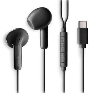 Auscultadores Intrauditivos NGS Cross Glide/ con Microfone/ USB Tipo-C/ Pretos