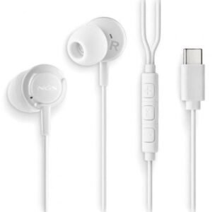 Auscultadores Intrauditivos NGS Cross Step/ con Microfone/ USB Tipo-C/ Brancos