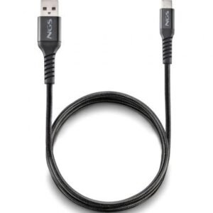 Cabo USB 2.0 NGS KNÃOT-AC/ USB Macho - USB Tipo-C Macho/ 480Mbps/ 1m/ Preto