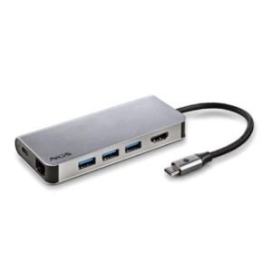 Docking USB Tipo-C NGS WonderDock8/ 3xUSB/ 1xUSB Tipo-C DP/ 1xHDMI 4K/ 1xRJ45/ 1xLector Placas SD