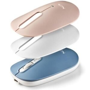 Rato Sem fios NGS Shell-RB/ Bateria recargable/ Hasta 1600 DPI/ Azul/ Branco/ Rosa