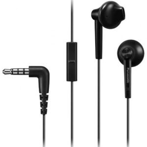 Auscultadores Intrauditivos Panasonic RP-TCM55/ con Microfone/ Jack 3.5/ Pretos