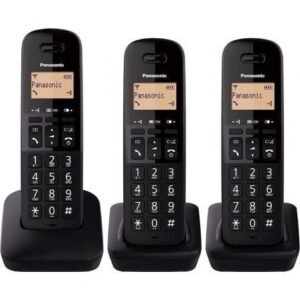 Telemóvel Sem fios Panasonic KX-TGB613SPB/ Pack TRIO/ Preto