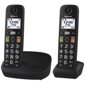 Telemóvel Sem fios Panasonic KX-TGU112EXB/ Pack DUO/ Preto