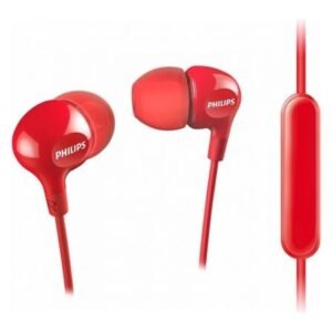 Auscultadores Intrauditivos Philips SHE3555/ con Microfone/ Jack 3.5/ Vermelhos