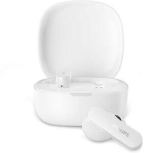 Auscultadores Bluetooth Philips TAT2100WT con estuche de carga/ Autonomía 8h/ Brancos