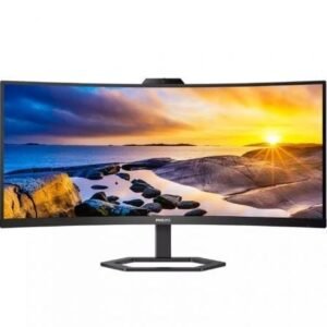 Monitor Profesional Ultrapanorámico Curvo Philips 34E1C5600HE 34"/ WQHD/ Webcam/ Multimedia/ Regulable en altura/ Preto