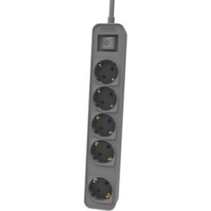 Regleta con Interruptor Philips CHP2154G/12 5 Tomas de corriente/ Cabo 1.5m/ Cinzento